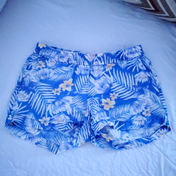 Kut from the Kloth Pants - Sky Blue Floral Shorts